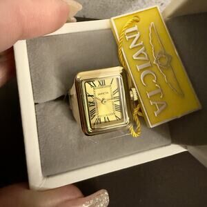 Invicta Mini Angel Women's Ring Watch - 18mm, Gold (49895) $199 MSRP-NEW IN BOX
